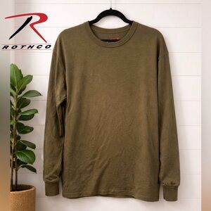💚👉Rothco Olive Green Long Sleeve Military Style Tee | Size XL